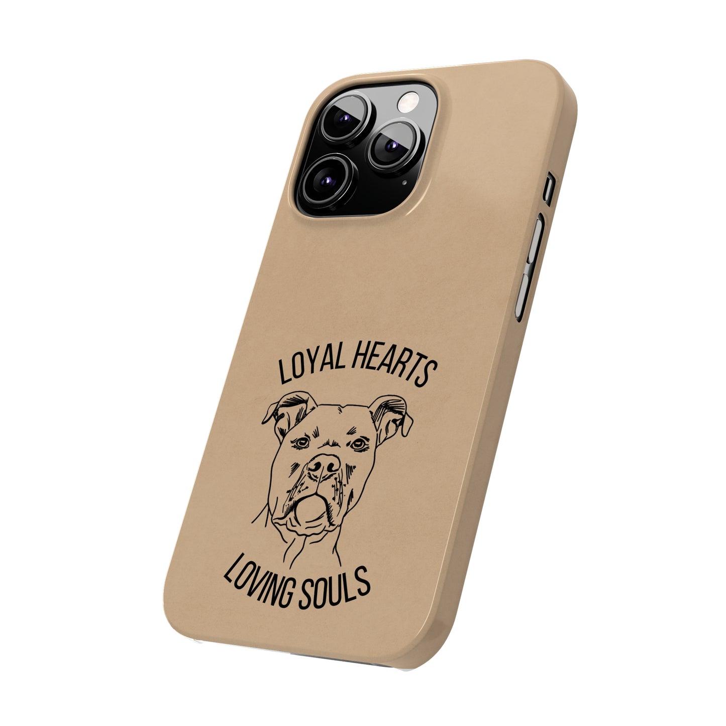 Loyal Hearts Loving Souls Pitbull iPhone Case, iPhone 13-15