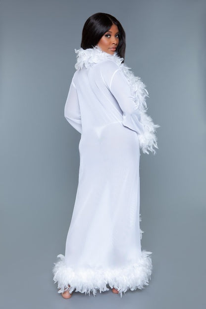 Glamour Boa Feather Trim Robe