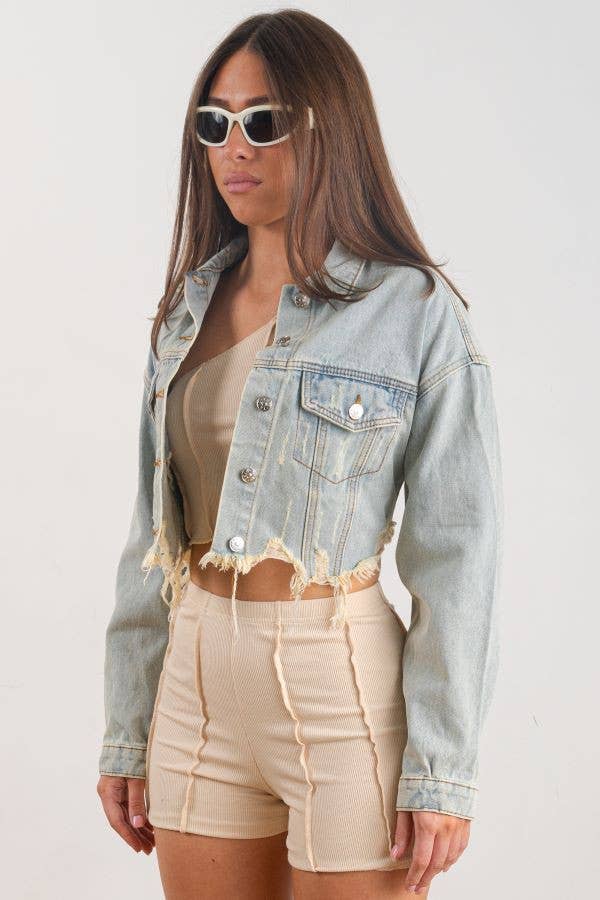 Frida Muse Crop Denim Jacket