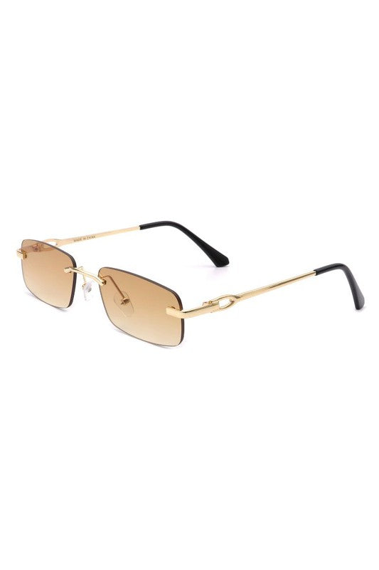 Rectangle Narrow Fashion Tinted Retro Sunglasses