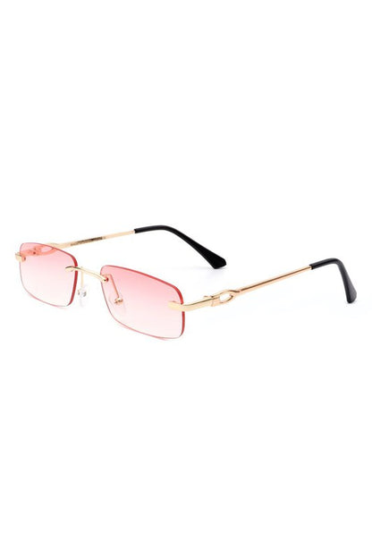 Rectangle Narrow Fashion Tinted Retro Sunglasses