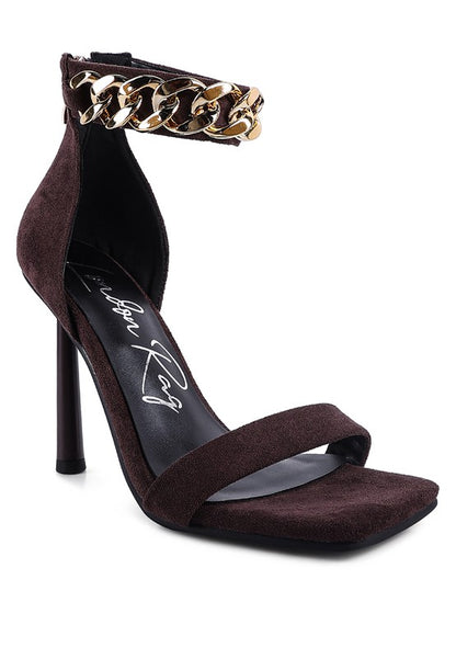 Last Sip Chain Strap Heeled Sandal