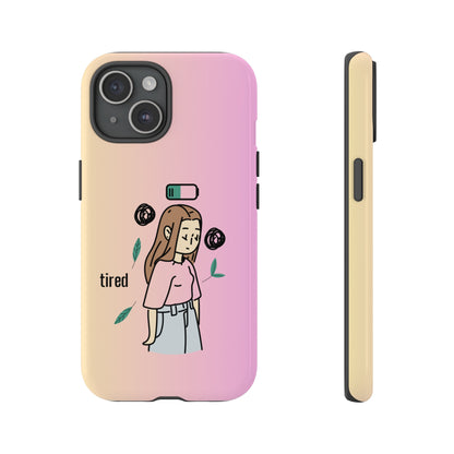 Tired Mama Custom Protective Phone Case for Apple iPhone 13-15