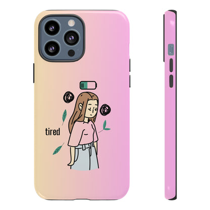 Tired Mama Custom Protective Phone Case for Apple iPhone 13-15