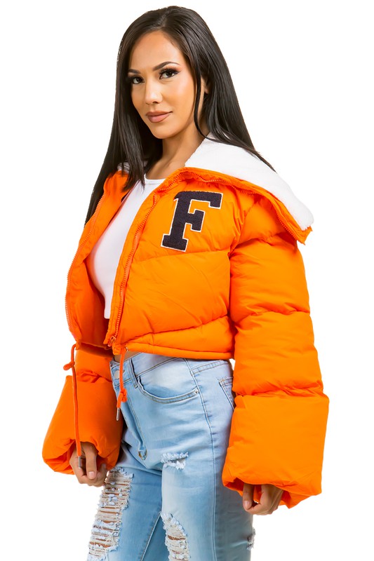 Orange Puffer Jacket