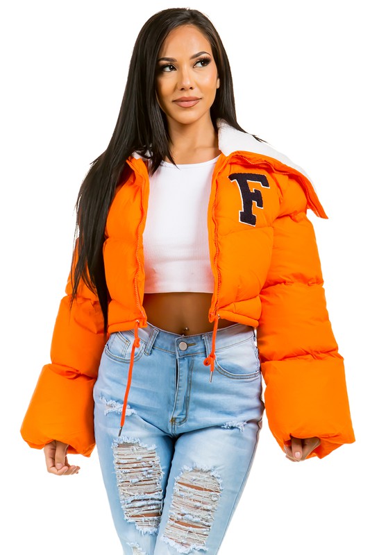 Orange Puffer Jacket