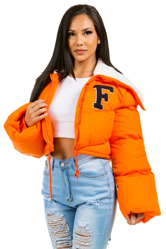 Orange Puffer Jacket