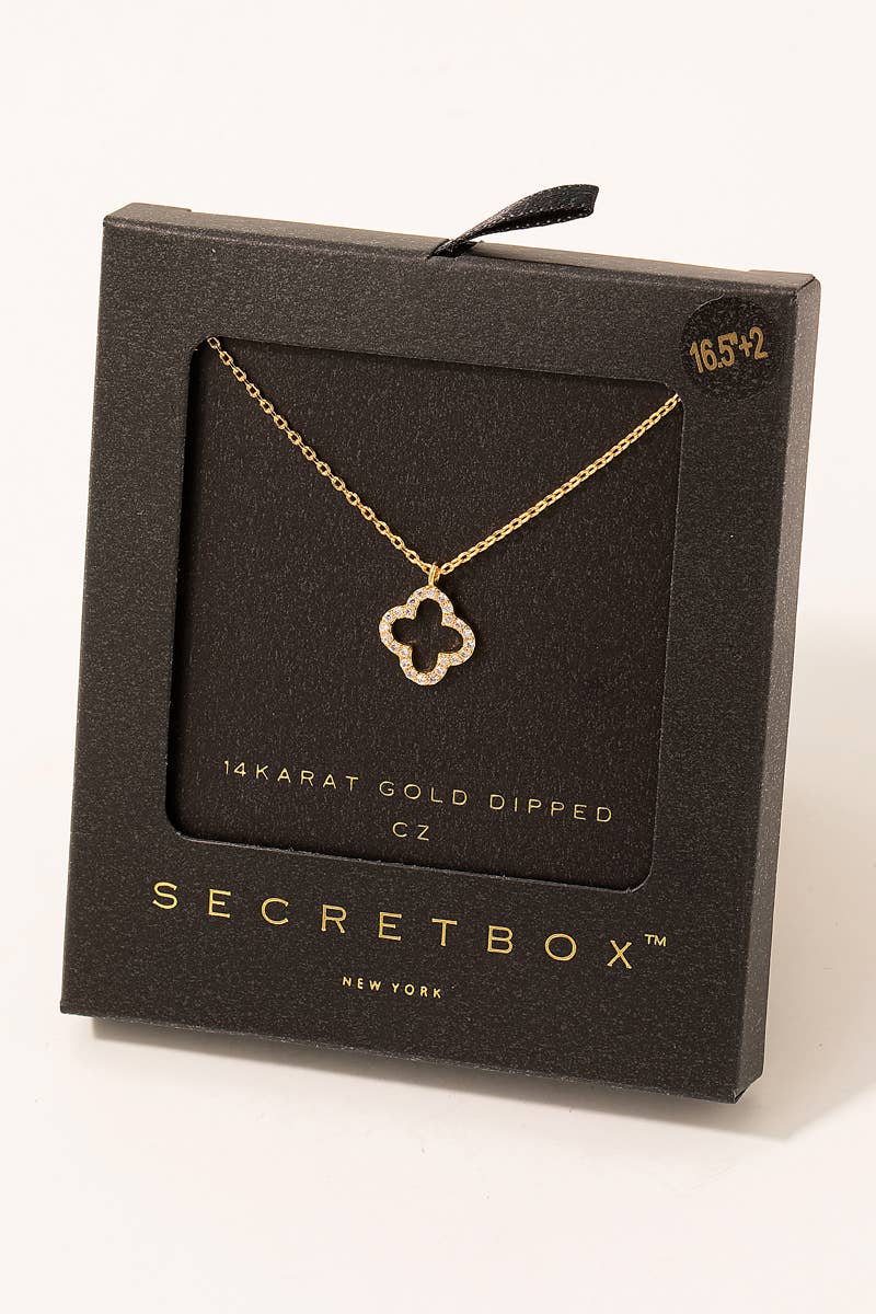 Golden Glow Clover Necklace – Secret Box Exclusive