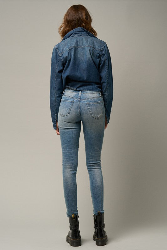 Mid-Rise Ankle Skinny Jeans