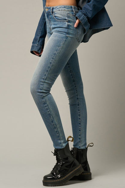 Mid-Rise Ankle Skinny Jeans