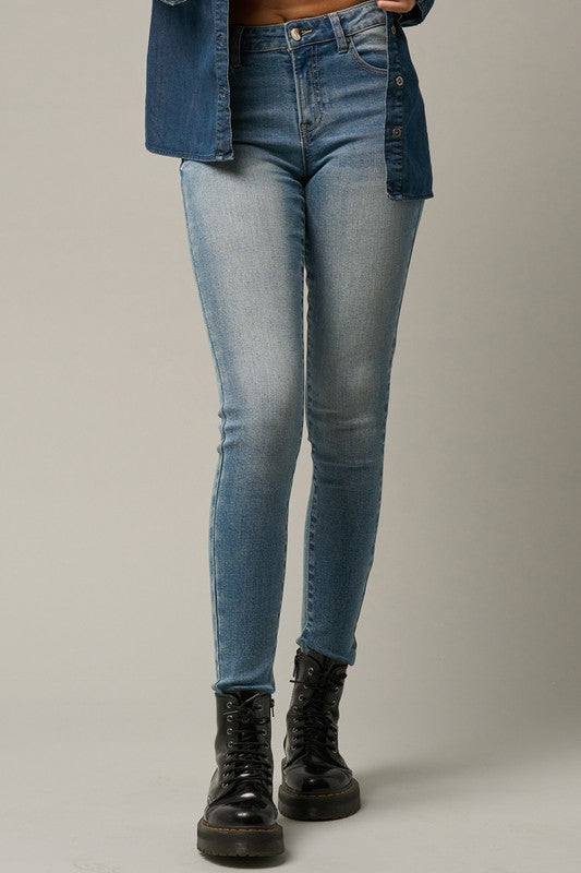 Mid-Rise Ankle Skinny Jeans