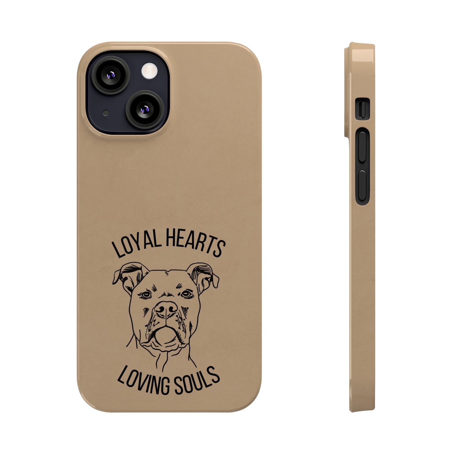 Loyal Hearts Loving Souls Pitbull iPhone Case, iPhone 13-15