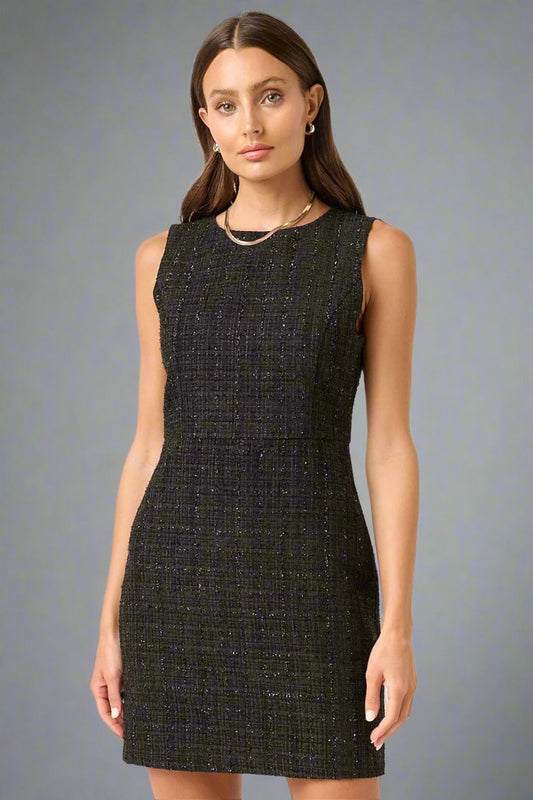 Mittoshop Tweed Sleeveless Mini Dress