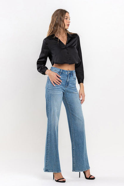 High Rise Wide Leg Jeans VERVET by Flying Monkey