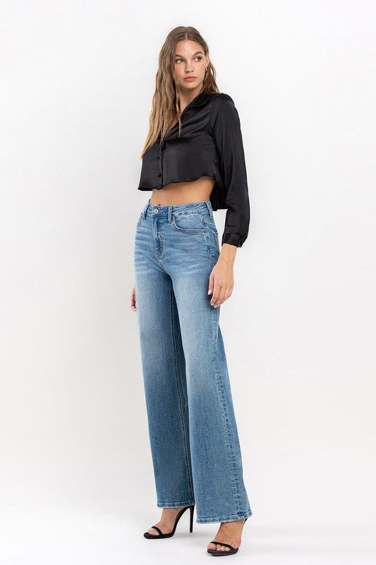 High Rise Wide Leg Jeans VERVET by Flying Monkey