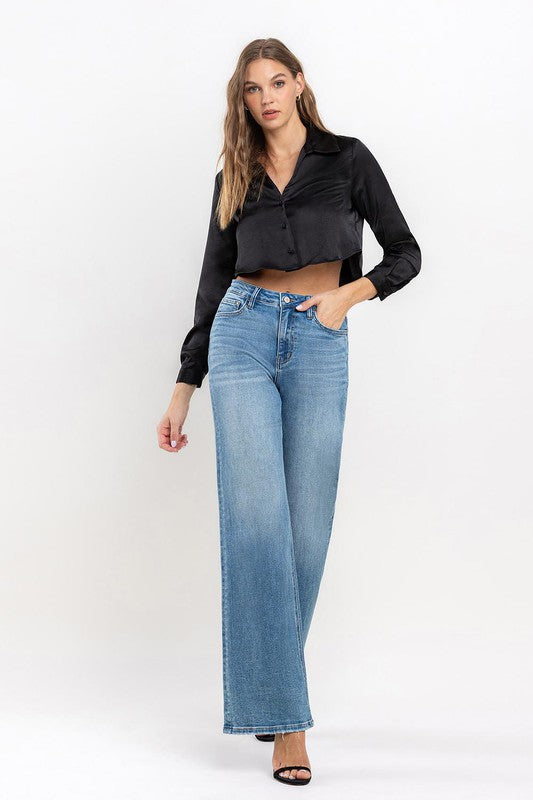 High Rise Wide Leg Jeans VERVET by Flying Monkey