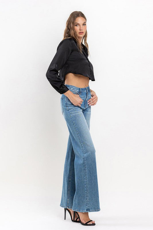 High Rise Wide Leg Jeans VERVET by Flying Monkey