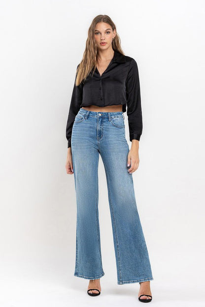 High Rise Wide Leg Jeans VERVET by Flying Monkey