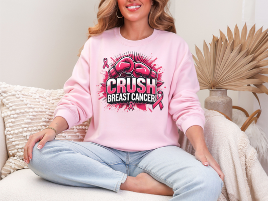 Crush Breast Cancer Awareness Crewneck Sweatshirt