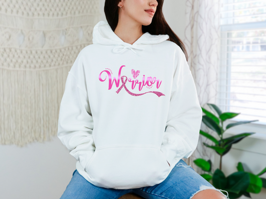 Warrior Breast Cancer Awareness Hoodie – Gildan 18500 (S-5XL)