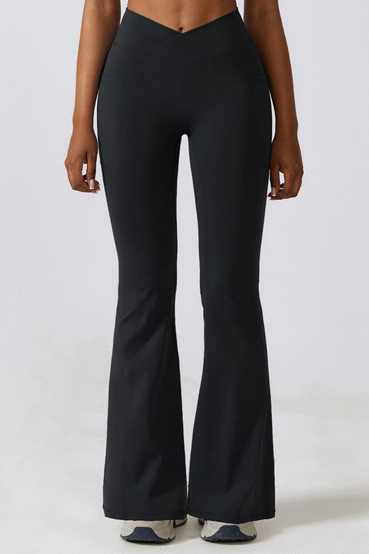 Casual buttock lift yoga flared pants