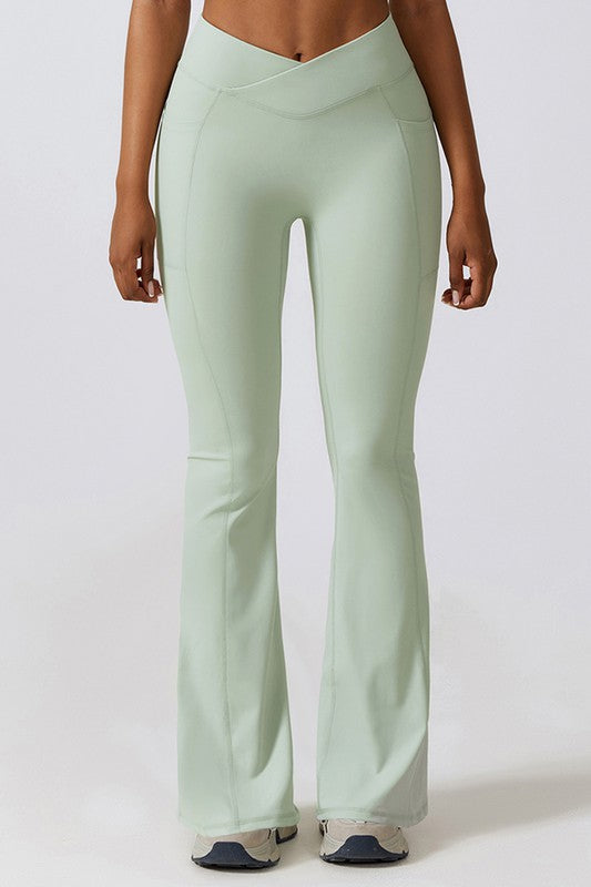 Casual buttock lift yoga flared pants