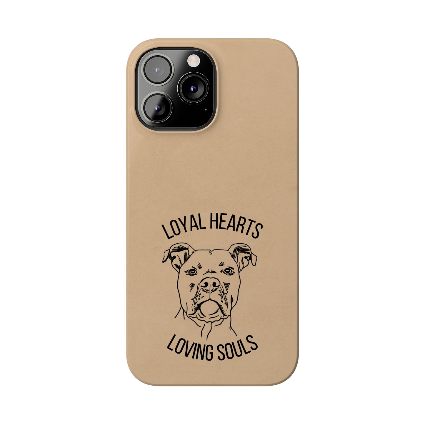 Loyal Hearts Loving Souls Pitbull iPhone Case, iPhone 13-15