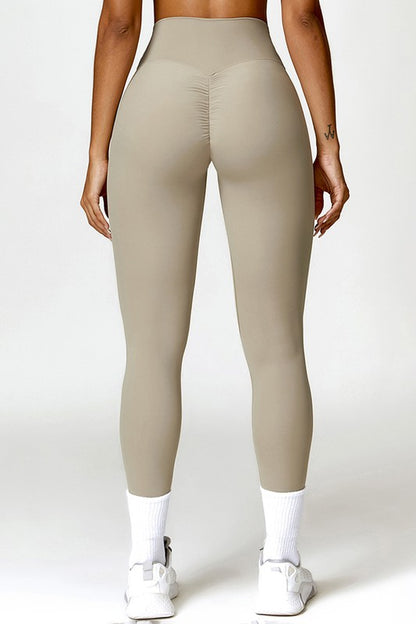 High-Waisted Hip-Lifting Athletic Leggings – Available in Brown & Turquoise