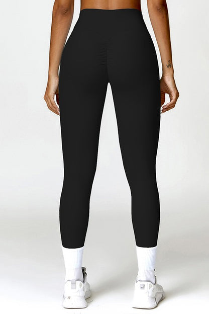 High-Waisted Hip-Lifting Athletic Leggings – Available in Brown & Turquoise