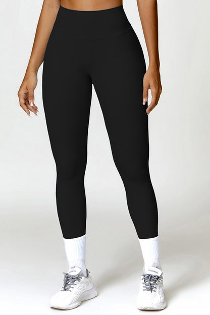 High-Waisted Hip-Lifting Athletic Leggings – Available in Brown & Turquoise