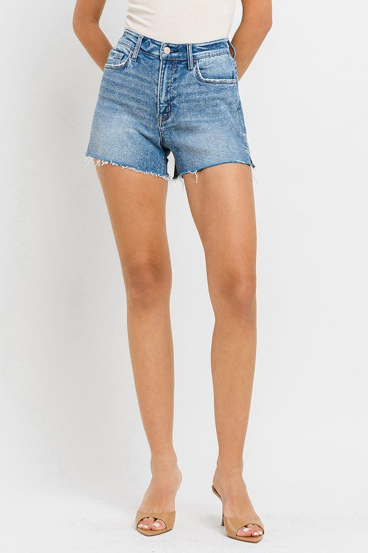 High Rise Side Slit A Line Shorts VERVET by Flying Monkey