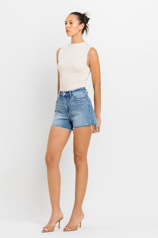 High Rise Side Slit A Line Shorts VERVET by Flying Monkey