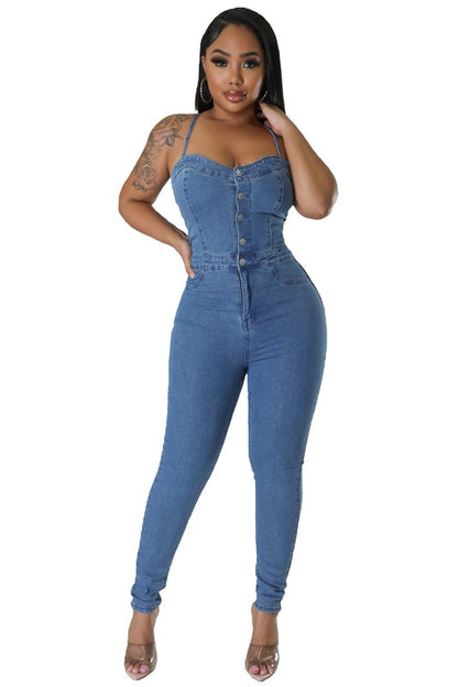 DENIM SEXY JUMPSUIT