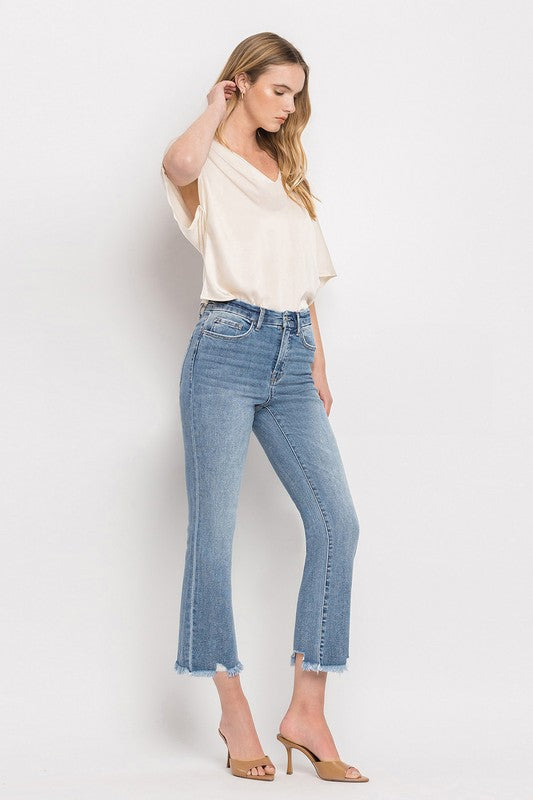 High Rise Crop Flare Jeans VERVET by Flying Monkey