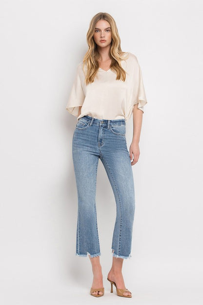 High Rise Crop Flare Jeans VERVET by Flying Monkey