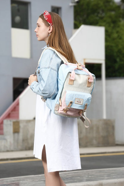 ✨ Stylish 14.9" Multi-Color Vintage Waterproof Backpack – Your Everyday Companion! ✨