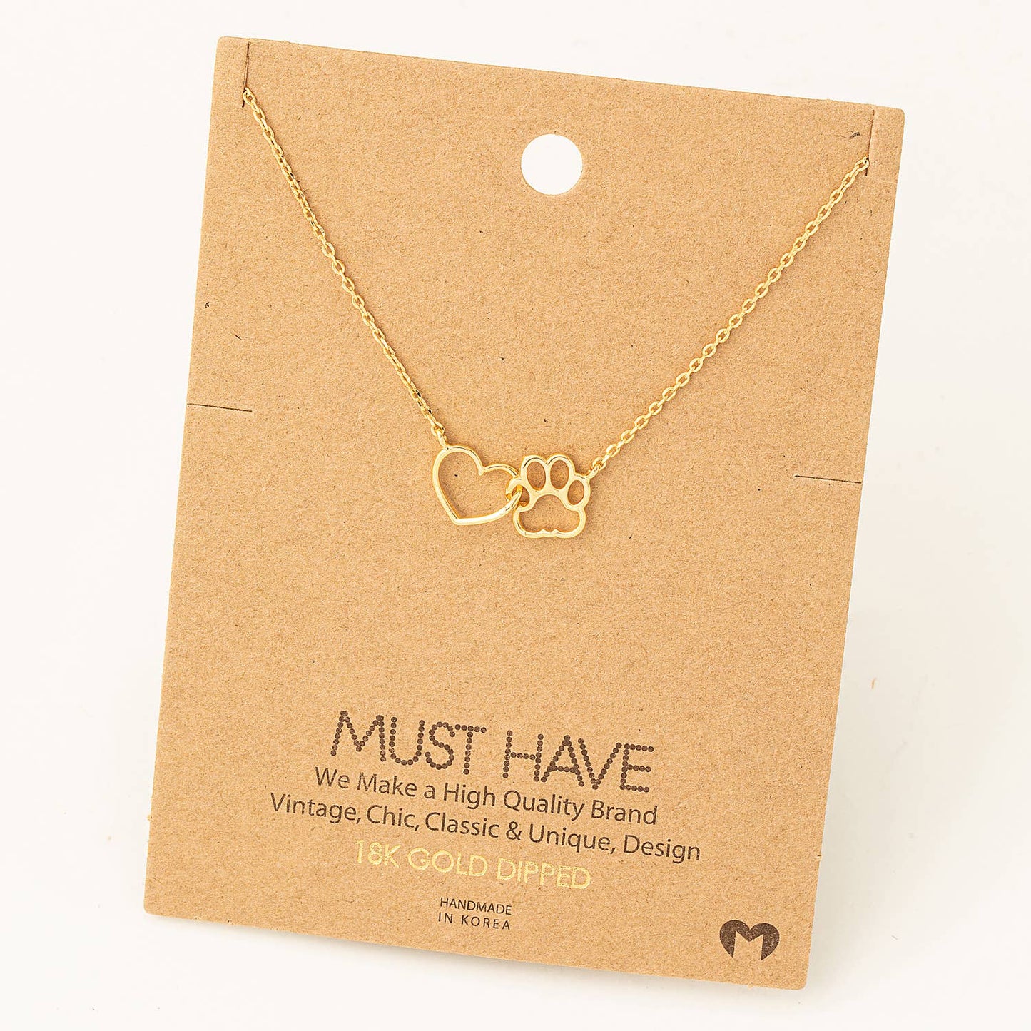 Paws & Love 18K Gold-Dipped Necklace