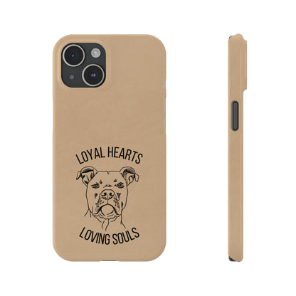 Loyal Hearts Loving Souls Pitbull iPhone Case, iPhone 13-15