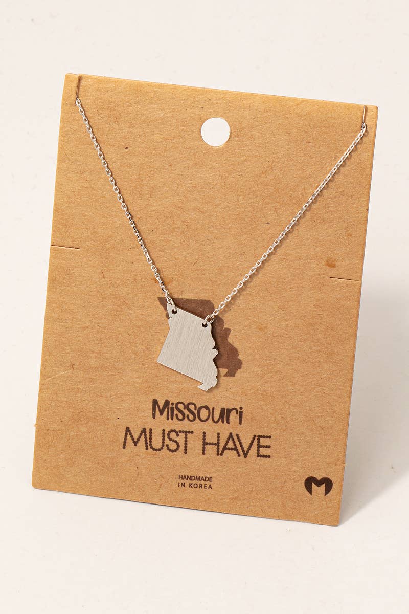 Show-Me State Gold Pendant Necklace