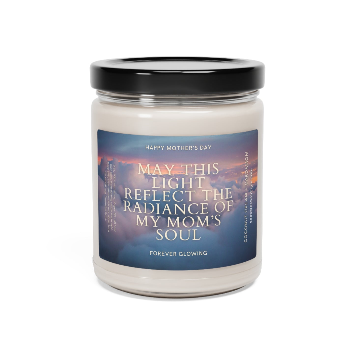 Loss of Mother Scented Soy Candle 9oz, Remembrance Candle, Mothers Day, Memorial Gift, Mom in Heaven, Gift for Children