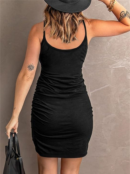 "Max It Out" Ruched Mini Cami Dress