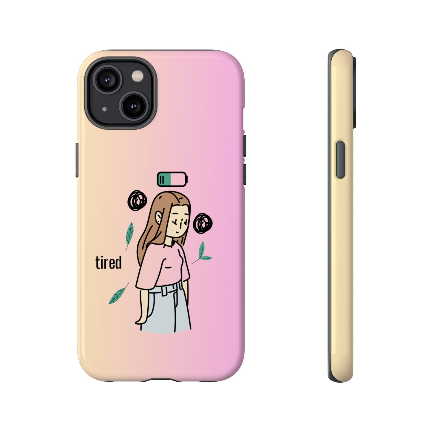 Tired Mama Custom Protective Phone Case for Apple iPhone 13-15