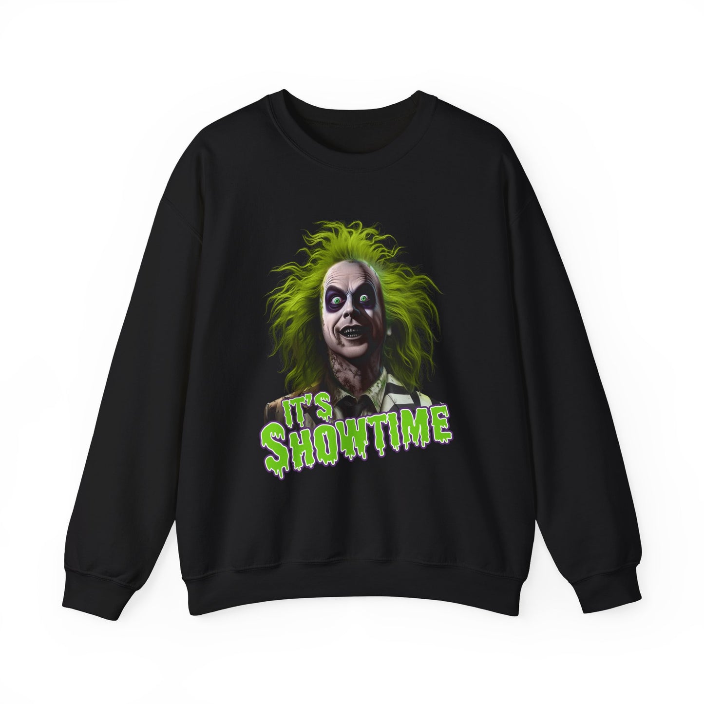 Spook-tacular Beetlejuice Graphic Sweatshirt Perfect for Halloween & Beyond