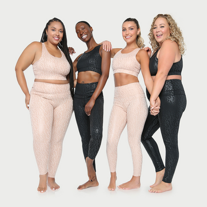 Metallic Cheetah Active  Sports Bra