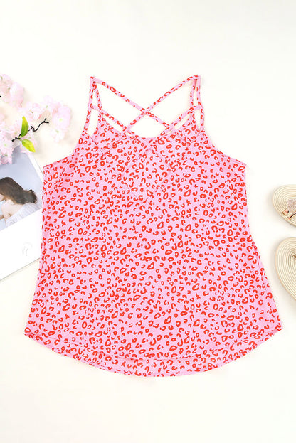 Blush Pink Fierce & Flirty Leopard Tank