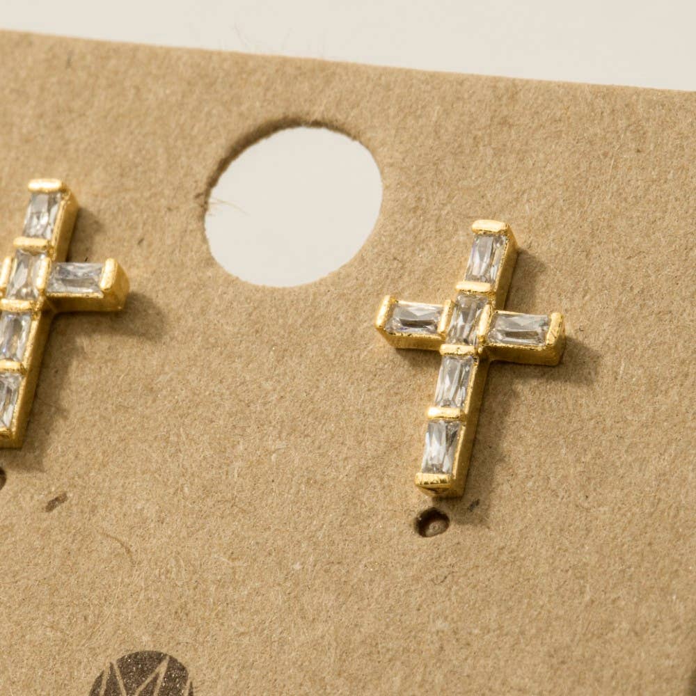 Mini Cross Stud Earrings