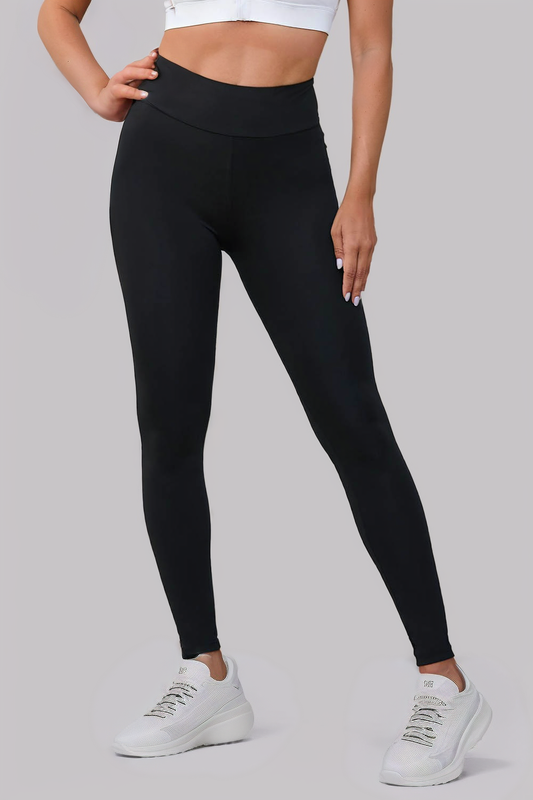 Black Criss Cross Tummy Control High Waist Leggings