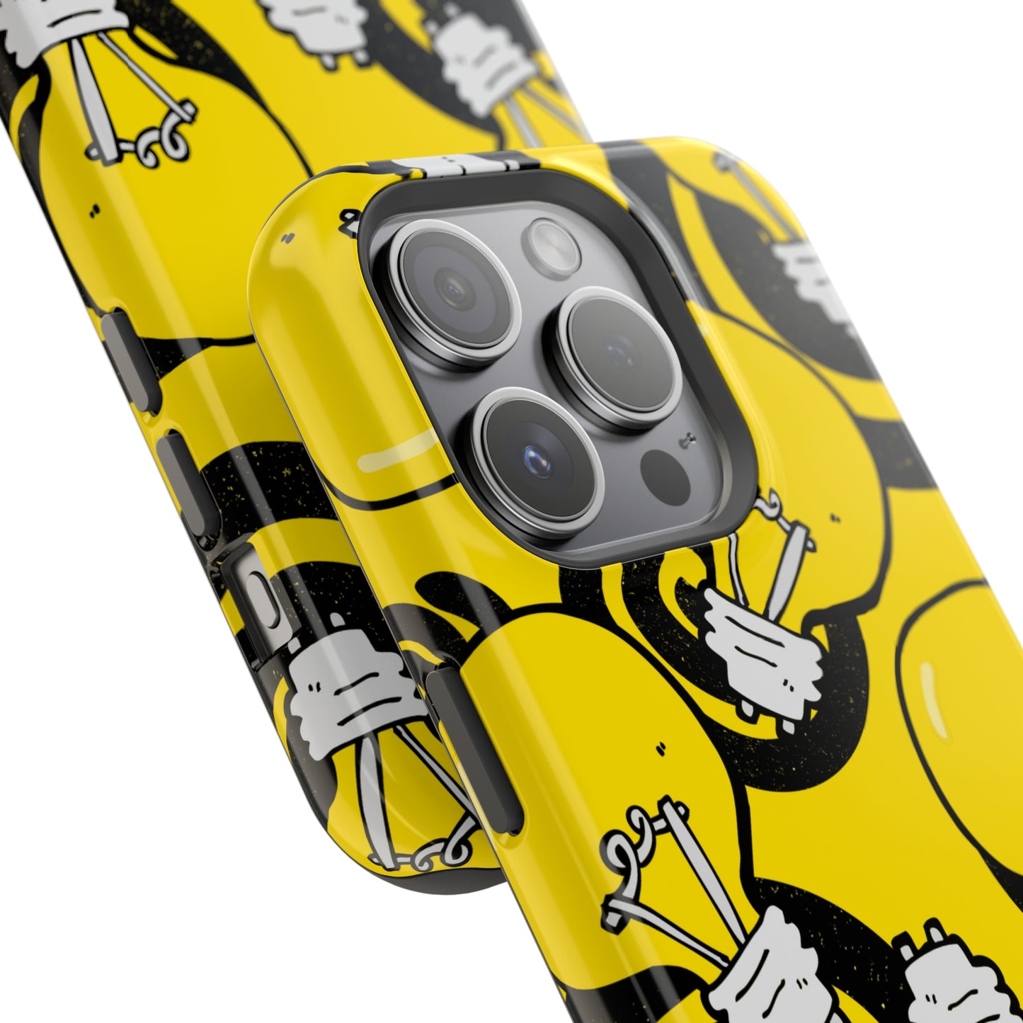 Sunshine Glow iPhone Case: Illuminate Your Device with Bright Yellow Light Bulbs, iPhone 13-15