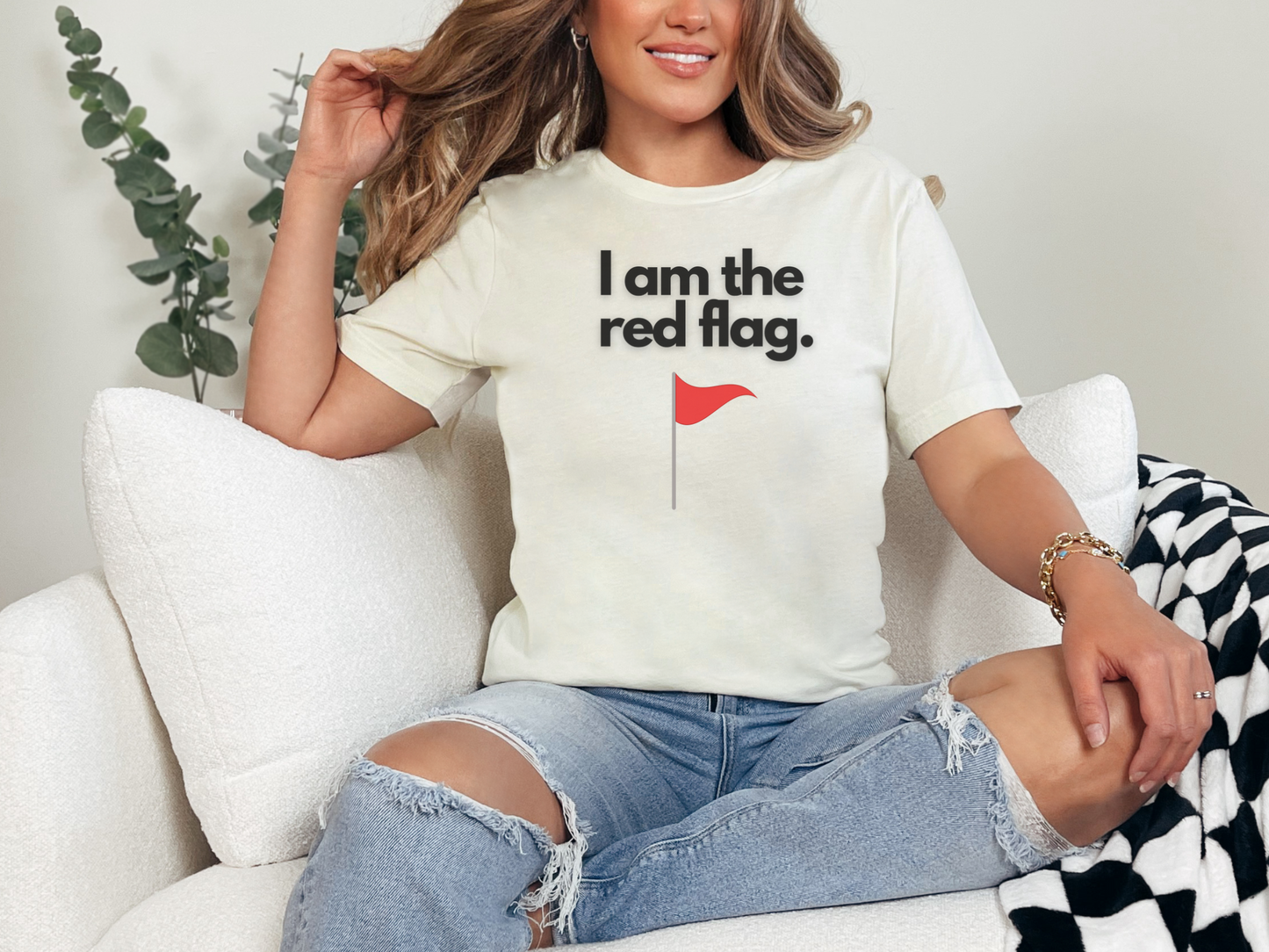 I am the red flag Short Sleeve Tee