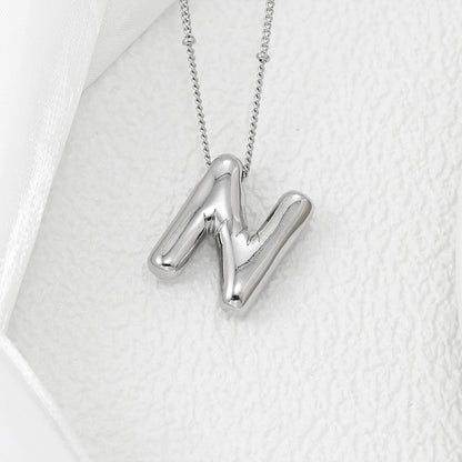 Bubble Letter Pendant Necklace – Pop Your Style!